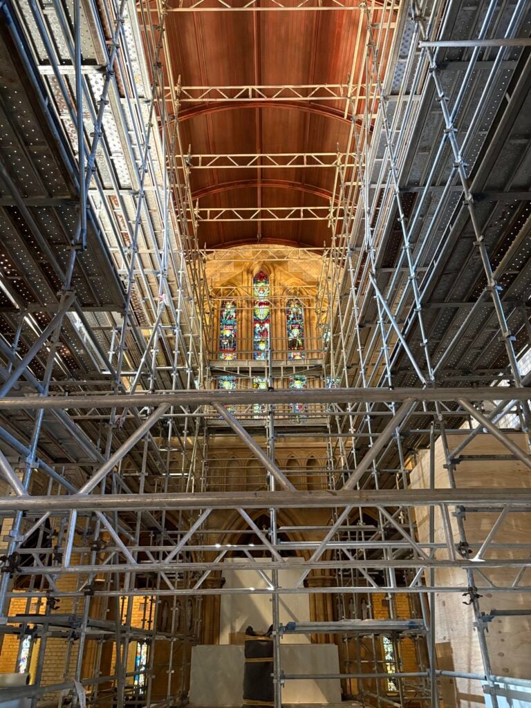 Cathedral Church Newcastle scaffolding
